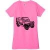 Ladies' Jersey Short-Sleeve Deep V-Neck T-Shirt Thumbnail