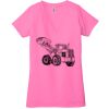 Ladies' Jersey Short-Sleeve Deep V-Neck T-Shirt Thumbnail
