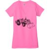 Ladies' Jersey Short-Sleeve Deep V-Neck T-Shirt Thumbnail