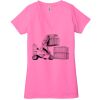 Ladies' Jersey Short-Sleeve Deep V-Neck T-Shirt Thumbnail