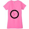 Ladies' Jersey Short-Sleeve Deep V-Neck T-Shirt Thumbnail