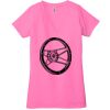 Ladies' Jersey Short-Sleeve Deep V-Neck T-Shirt Thumbnail