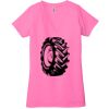 Ladies' Jersey Short-Sleeve Deep V-Neck T-Shirt Thumbnail