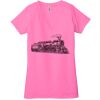 Ladies' Jersey Short-Sleeve Deep V-Neck T-Shirt Thumbnail