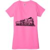Ladies' Jersey Short-Sleeve Deep V-Neck T-Shirt Thumbnail