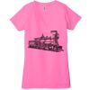 Ladies' Jersey Short-Sleeve Deep V-Neck T-Shirt Thumbnail