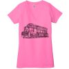 Ladies' Jersey Short-Sleeve Deep V-Neck T-Shirt Thumbnail