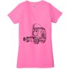 Ladies' Jersey Short-Sleeve Deep V-Neck T-Shirt Thumbnail