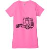 Ladies' Jersey Short-Sleeve Deep V-Neck T-Shirt Thumbnail