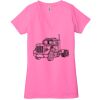 Ladies' Jersey Short-Sleeve Deep V-Neck T-Shirt Thumbnail