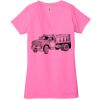 Ladies' Jersey Short-Sleeve Deep V-Neck T-Shirt Thumbnail