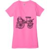 Ladies' Jersey Short-Sleeve Deep V-Neck T-Shirt Thumbnail