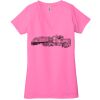 Ladies' Jersey Short-Sleeve Deep V-Neck T-Shirt Thumbnail