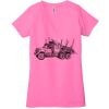 Ladies' Jersey Short-Sleeve Deep V-Neck T-Shirt Thumbnail