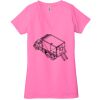 Ladies' Jersey Short-Sleeve Deep V-Neck T-Shirt Thumbnail