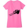 Ladies' Jersey Short-Sleeve Deep V-Neck T-Shirt Thumbnail
