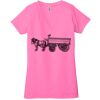 Ladies' Jersey Short-Sleeve Deep V-Neck T-Shirt Thumbnail