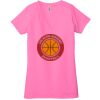 Ladies' Jersey Short-Sleeve Deep V-Neck T-Shirt Thumbnail
