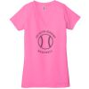 Ladies' Jersey Short-Sleeve Deep V-Neck T-Shirt Thumbnail