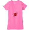Ladies' Jersey Short-Sleeve Deep V-Neck T-Shirt Thumbnail