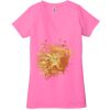 Ladies' Jersey Short-Sleeve Deep V-Neck T-Shirt Thumbnail