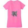 Ladies' Jersey Short-Sleeve Deep V-Neck T-Shirt Thumbnail