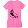 Ladies' Jersey Short-Sleeve Deep V-Neck T-Shirt Thumbnail