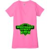 Ladies' Jersey Short-Sleeve Deep V-Neck T-Shirt Thumbnail
