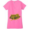 Ladies' Jersey Short-Sleeve Deep V-Neck T-Shirt Thumbnail
