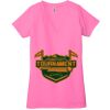 Ladies' Jersey Short-Sleeve Deep V-Neck T-Shirt Thumbnail