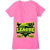 Ladies' Jersey Short-Sleeve Deep V-Neck T-Shirt Thumbnail