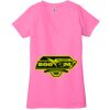 Ladies' Jersey Short-Sleeve Deep V-Neck T-Shirt Thumbnail