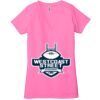 Ladies' Jersey Short-Sleeve Deep V-Neck T-Shirt Thumbnail