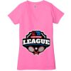 Ladies' Jersey Short-Sleeve Deep V-Neck T-Shirt Thumbnail