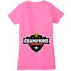 Ladies' Jersey Short-Sleeve Deep V-Neck T-Shirt Thumbnail