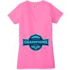 Ladies' Jersey Short-Sleeve Deep V-Neck T-Shirt Thumbnail