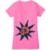 Ladies' Jersey Short-Sleeve Deep V-Neck T-Shirt Thumbnail