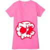 Ladies' Jersey Short-Sleeve Deep V-Neck T-Shirt Thumbnail