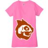 Ladies' Jersey Short-Sleeve Deep V-Neck T-Shirt Thumbnail