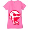 Ladies' Jersey Short-Sleeve Deep V-Neck T-Shirt Thumbnail