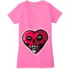 Ladies' Jersey Short-Sleeve Deep V-Neck T-Shirt Thumbnail