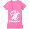 Ladies' Jersey Short-Sleeve Deep V-Neck T-Shirt Thumbnail
