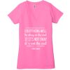 Ladies' Jersey Short-Sleeve Deep V-Neck T-Shirt Thumbnail