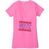 Ladies' Jersey Short-Sleeve Deep V-Neck T-Shirt Thumbnail