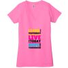 Ladies' Jersey Short-Sleeve Deep V-Neck T-Shirt Thumbnail