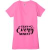 Ladies' Jersey Short-Sleeve Deep V-Neck T-Shirt Thumbnail