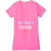 Ladies' Jersey Short-Sleeve Deep V-Neck T-Shirt Thumbnail