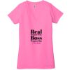 Ladies' Jersey Short-Sleeve Deep V-Neck T-Shirt Thumbnail