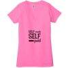 Ladies' Jersey Short-Sleeve Deep V-Neck T-Shirt Thumbnail