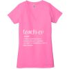 Ladies' Jersey Short-Sleeve Deep V-Neck T-Shirt Thumbnail